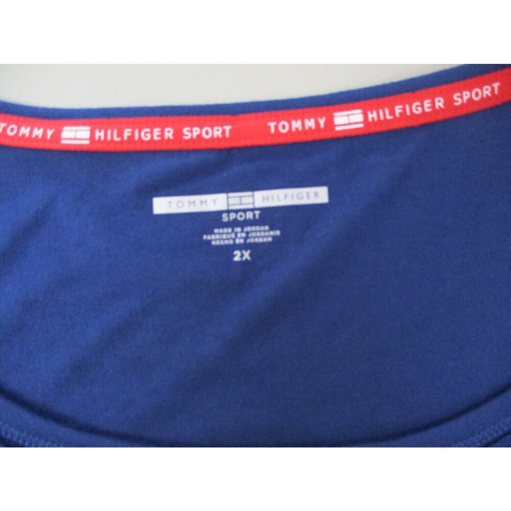 Tommy Hilfiger Sport T-Shirt Womens 2X Logo Spellout Top Long Sleeve Retro Y2K - Picture 11 of 13